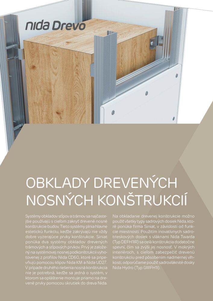 Obklady drevených nosných konštrukcií Nida