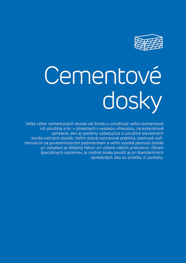 Cennik. Cementové dosky.